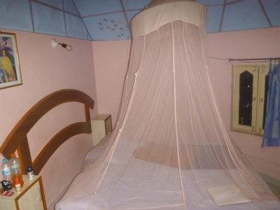 Backpacking in India: Staying in Paradise at Mowgli Guest House in Virupapuragaddi, Hampi My mosquito net