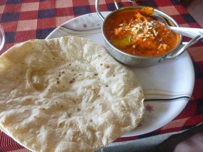 Backpacking in India: Staying in Paradise at Mowgli Guest House in Virupapuragaddi, Hampi Indian Paneer at Mowgli
