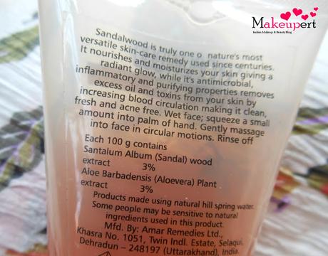 The Nature’s Co Sandalwood Face Wash Review