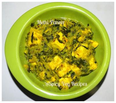 Curry n Dal, currys and subzis, Festivals N Occasions,veg, North Indian, North Indian Recipes, Spicy Veg Recipes, Spicy,Methi Paneer, methi, paneer,Methi Paneer/How to make Methi Paneer/Methi Paneer Recipe/Methi Paneer Recipe