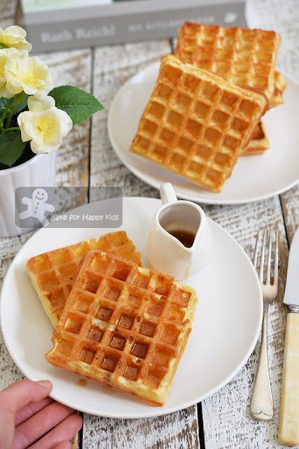 light crispy fluffy yeast waffle