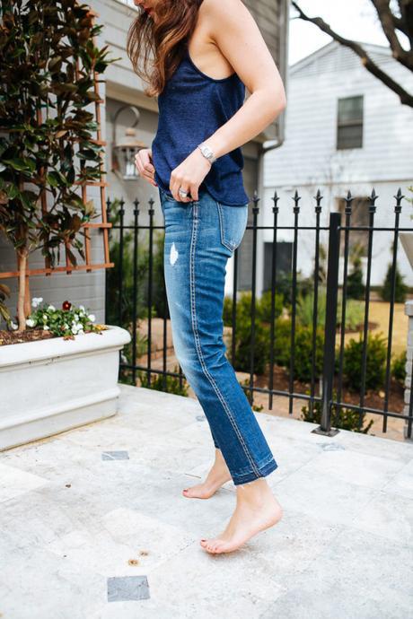 Down Time Dallas blogger Amy Havins wears 7 For All Mankind Jeans.