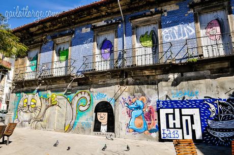 Porto street art by Cheikrew, godmess, Lara Luis, et al