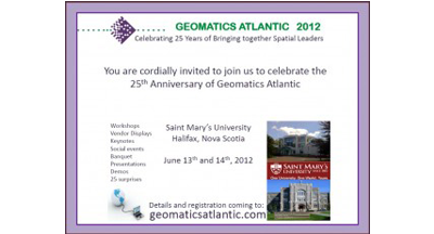 Geomatics Atlantic 2012 - Looking Back and Moving Forward