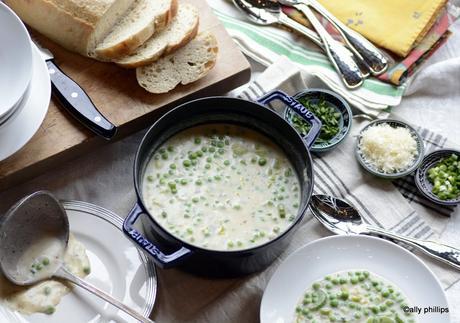 parmesan pea soup