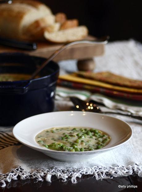 parmesan pea soup