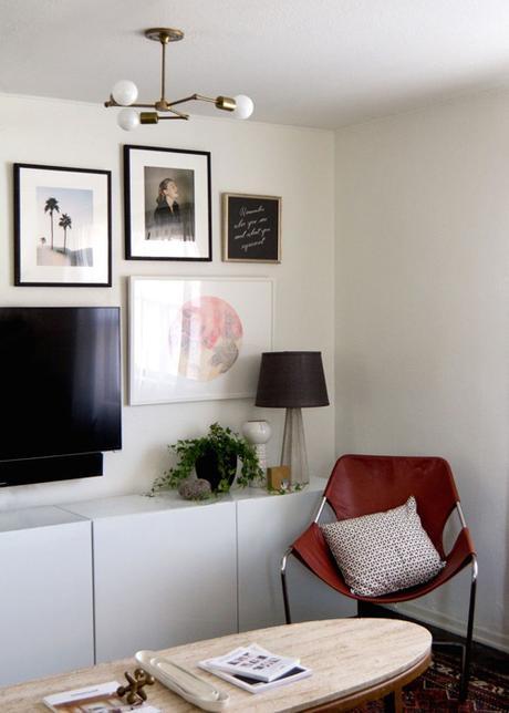 Blogger Anne Sage's TV + Gallery Wall 