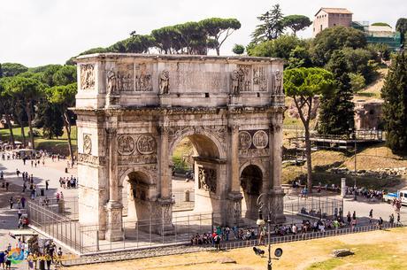The Arch of Constantine, as seen from the Colosseum