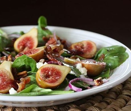 Picture 72 Savory Spinach Salad with Figs and Goat Cheese