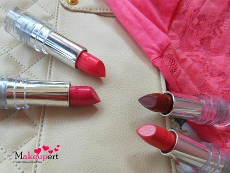 Lakme Enrich Satin Lipsticks P147, P149, P165, R360 // Review, Swatches, On My Lips