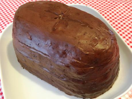 giant creme egg cake recipe and method for layer chocolate madeira fondant filling and cadbury dairy milk icing