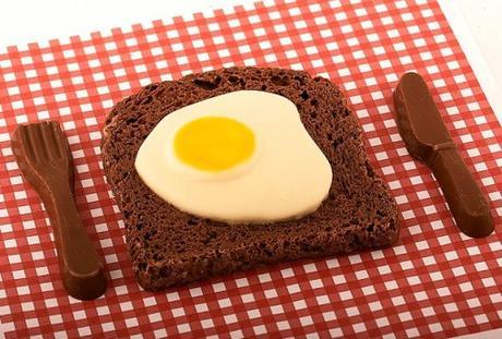 Egg on toast Chocolate Gift for Easter