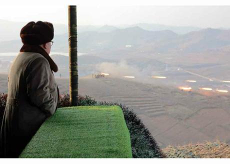Kim Jong Un Commands and Observes Landing and Anti-Landing Drills Kim Jong Un observes KPA artillery units participating in an anti-landing drill (Photo: Rodong Sinmun).