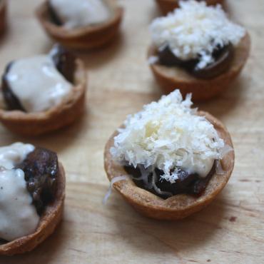 Mushroom Gouda Melt Bites