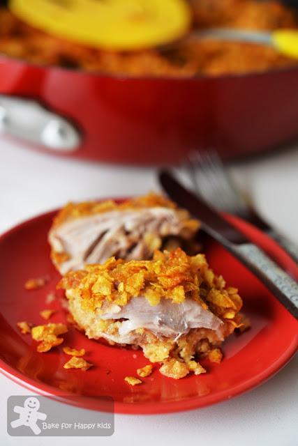 unfried chicken oven baked buttermilk cornflakes Bobby Deen