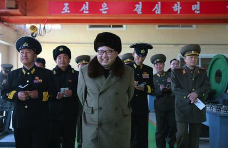 Kim Jong Un tours the October 3 Factory of the KPA Navy (Photo: Rodong Sinmun).
