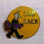 Sad Sack pin front view.