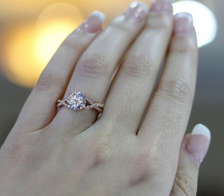 Tacori rose gold engagement ring