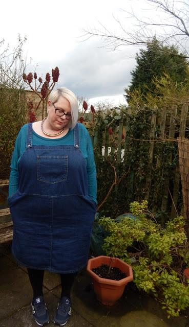 Plus Size Pinafore Dress OOTD