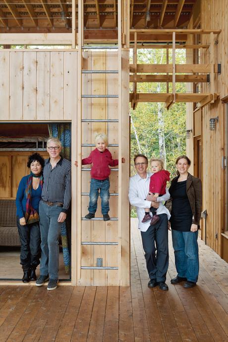 Communal living vacation home wooden structures 