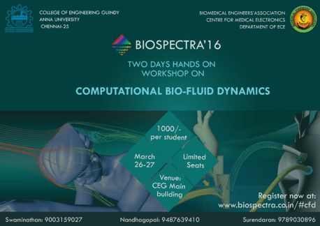 CEG, Anna University (BMEA) – Technical Symposium of Biomedical Engineers – Biospectra – 2016