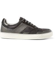 Monotone Magic: Lanvin Suede, Nubuck and Metallic Leather Sneakers