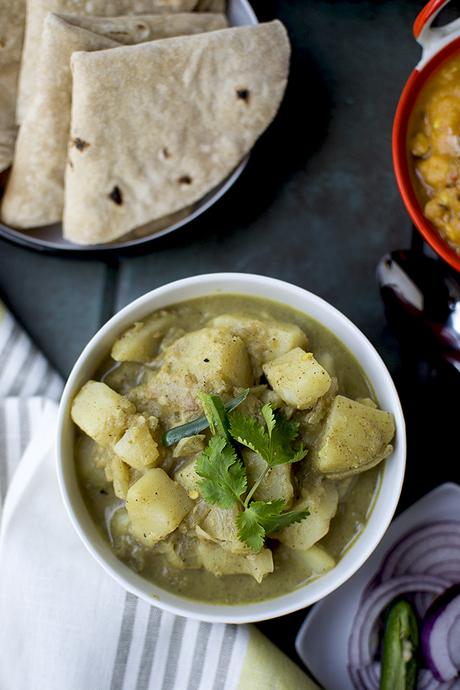 Spicy Potato curry with Yogurt