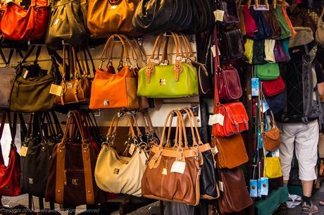 Italian leather purses in a variety of colors