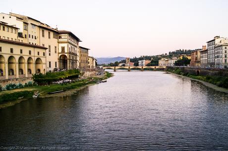 The Arno River and Florence, Italy