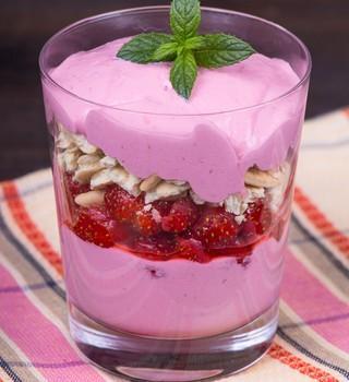 Paleo Breakfast Triple Layer Raspberry Smoothie Featured Image