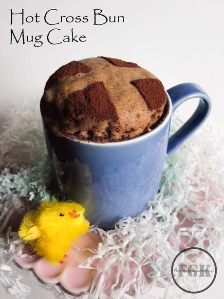 Hot Cross Bun Microwave Mug Cake, all the delicious flavours of a traditional Hot Cross Bun ready in minutes in your microwave