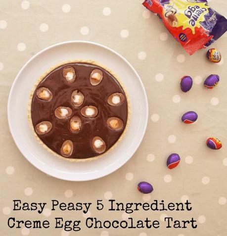 Easy Peasy 5 Ingredient Creme Egg Chocolate Tart