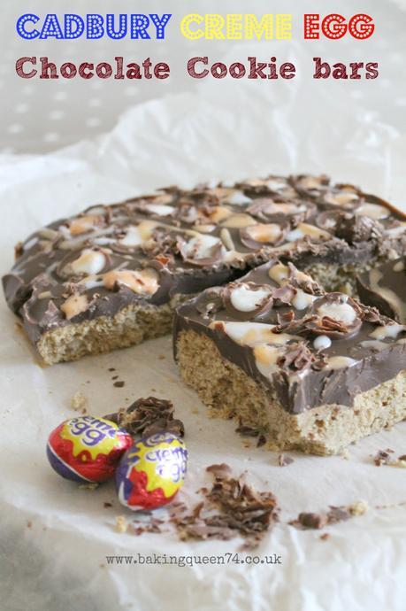 Creme Egg Chocolate Cookie Bars