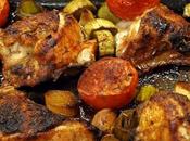 Roast Chicken with Leeks Tomatoes