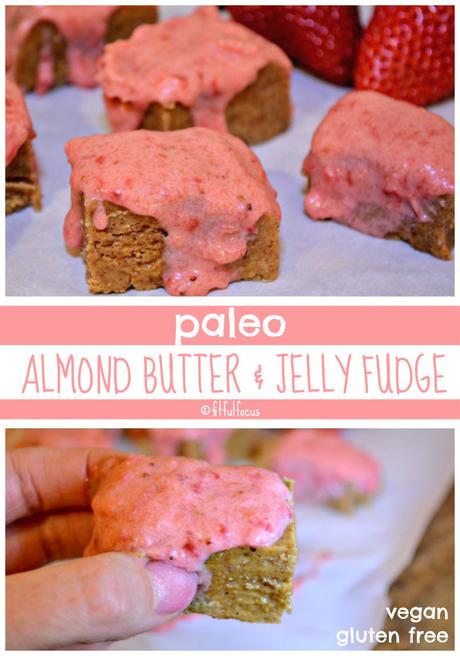 Paleo Almond Butter & Jelly Fudge {vegan, gluten free}