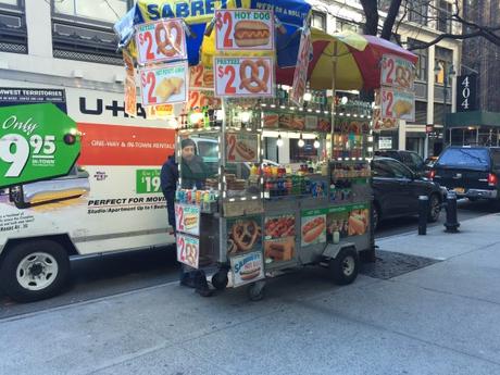 New York dirty water hot dog stand
