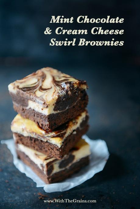 Self Filled Brownie Bars // www.WithTheGrains.com
