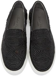 Tribal Season: Robert Clergerie Raffia Tribal Slip-On Sneakers