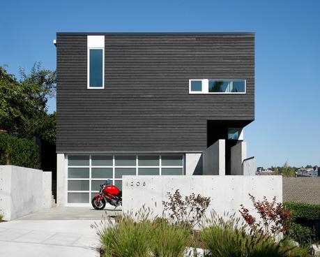 A Seattle home with cedar cladding. 
