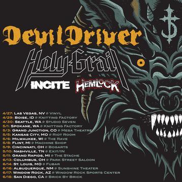 HOLY GRAIL ANNOUNCE UPCOMING SHOWS WITH DEVILDRIVER