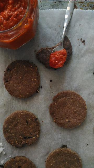 Ragi and Whole Wheat Savory Biscuits with Curry Patta and Sesame Seeds