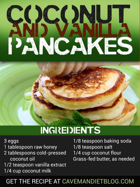 Paleo Breakfast Pancakes Main Image with Ingredients
