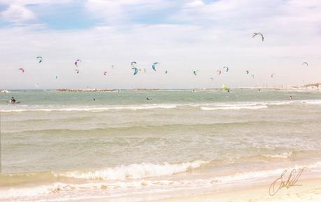 Israel, Tel Aviv, Mediterranean, sea, beach, Kite Boarding, Fine Art, travel photography