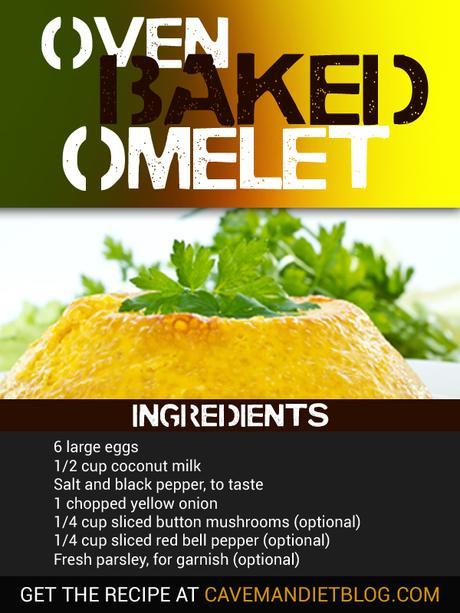 Paleo Breakfast Oven Baked Omelet Main Image with Ingredients