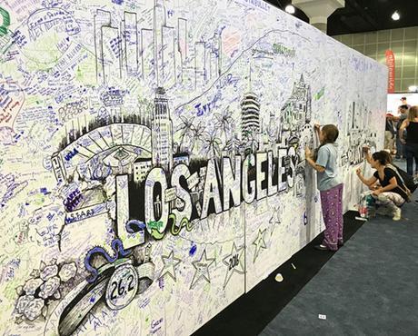 Mural at Los Angeles Marathon Expo 2016