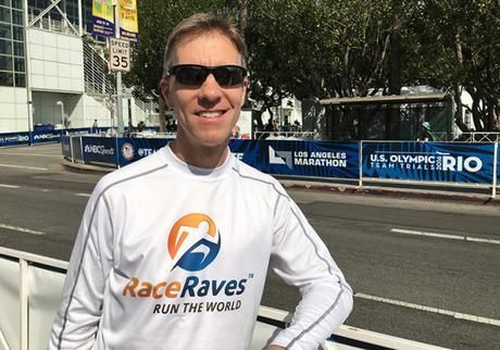 Mike Sohaskey spectating at the Olympic Marathon Trials in Los Angeles 2016