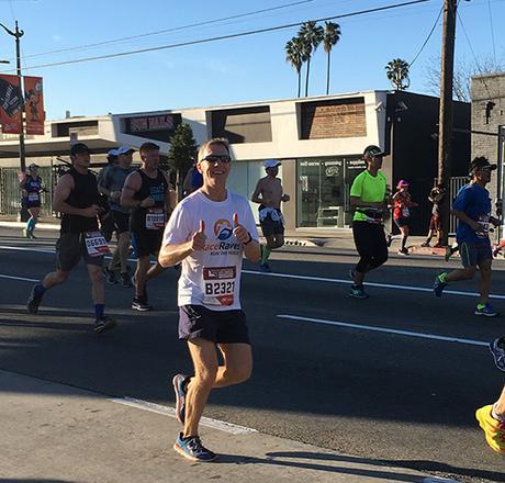 Mike Sohaskey at Mile 7 of Los Angeles Marathon 2016