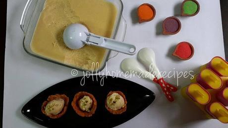 Thandai Ice Cream Recipe, How to make Thandai Popsicle | Thandai Ice Cream with Gajar Halwa Cups