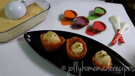 Thandai Ice Cream Recipe, How to make Thandai Popsicle | Thandai Ice Cream with Gajar Halwa Cups