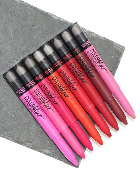 maybelline new york colorblur by lipstudio cream matte pencil and smudger 05 10 15 20 25 30 35 50 review swatches lip product